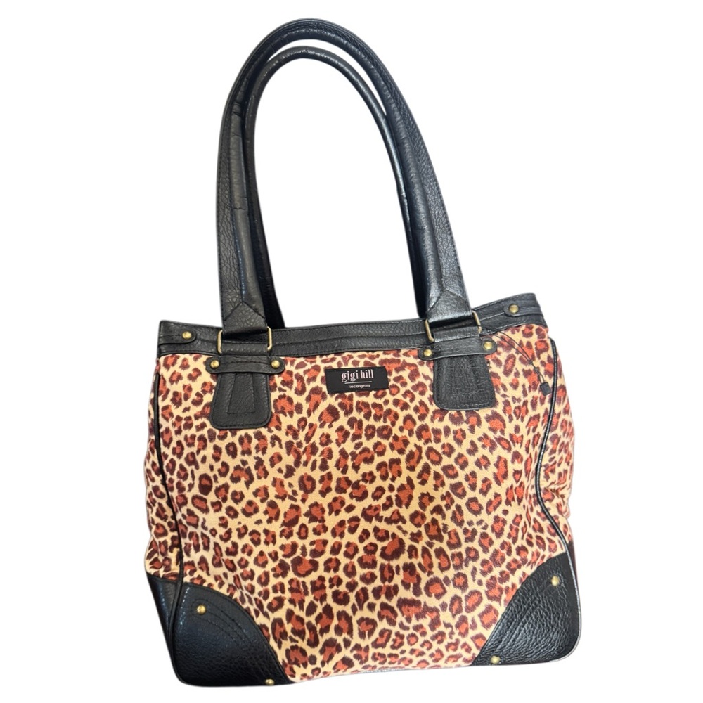 Authentic Gigi Hill Leopard Print Tote Bag